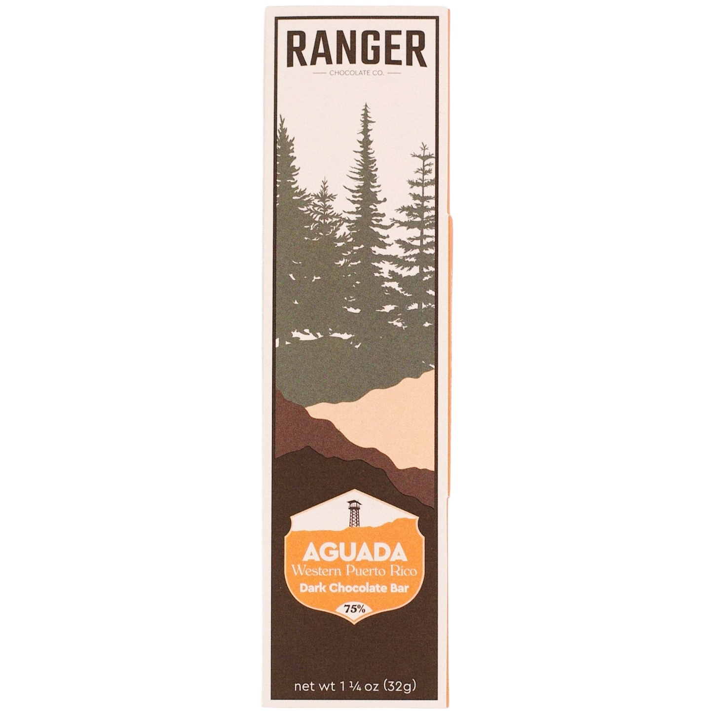 Ranger Chocolate Co. Aguada 75% Dark Chocolate Bar, Puerto Rico