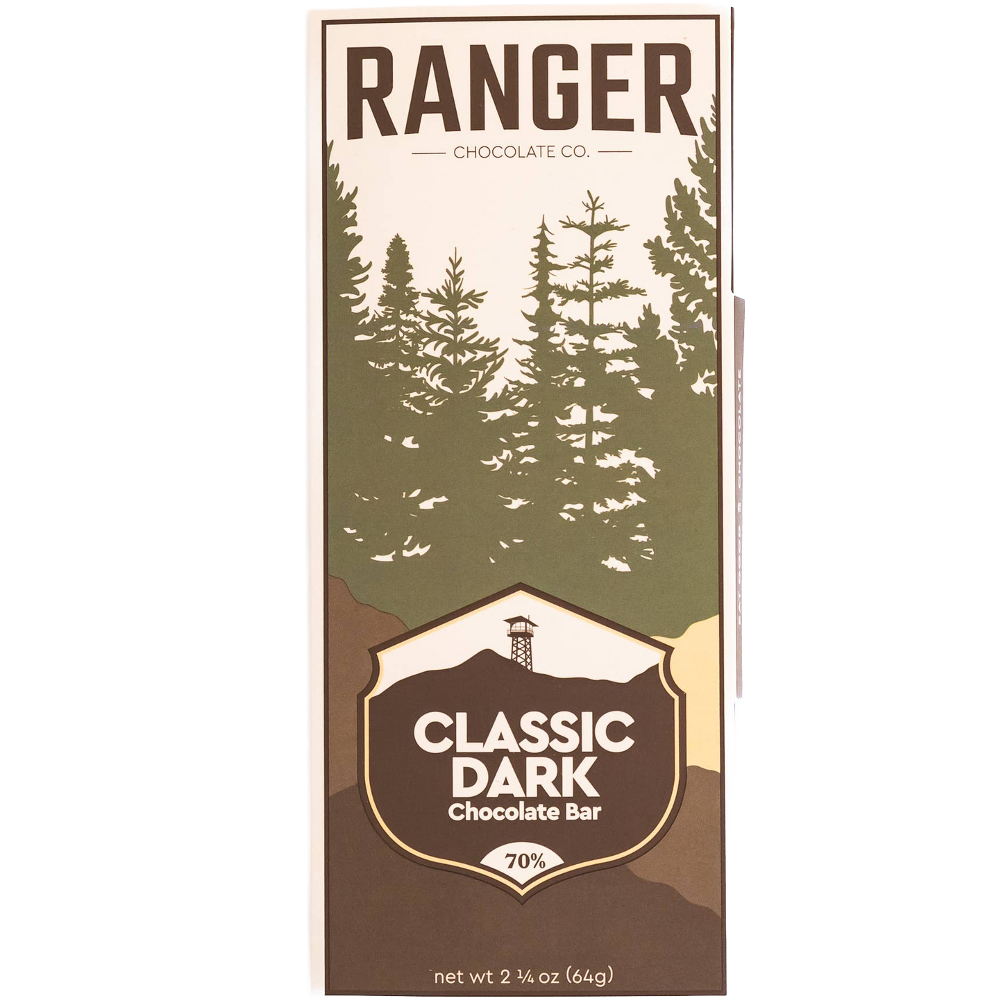 Ranger Chocolate Co. Classic Dark Chocolate Bar packaging with forest design