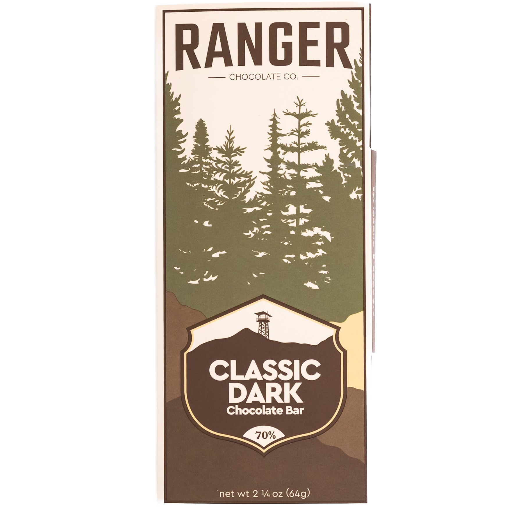 Ranger Chocolate Co. Classic Dark Chocolate Bar packaging with forest design