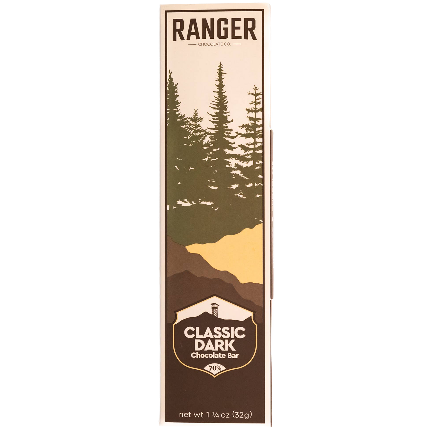 Ranger Chocolate Co. Classic 70% Cacao Dark Chocolate Bar, Oregon
