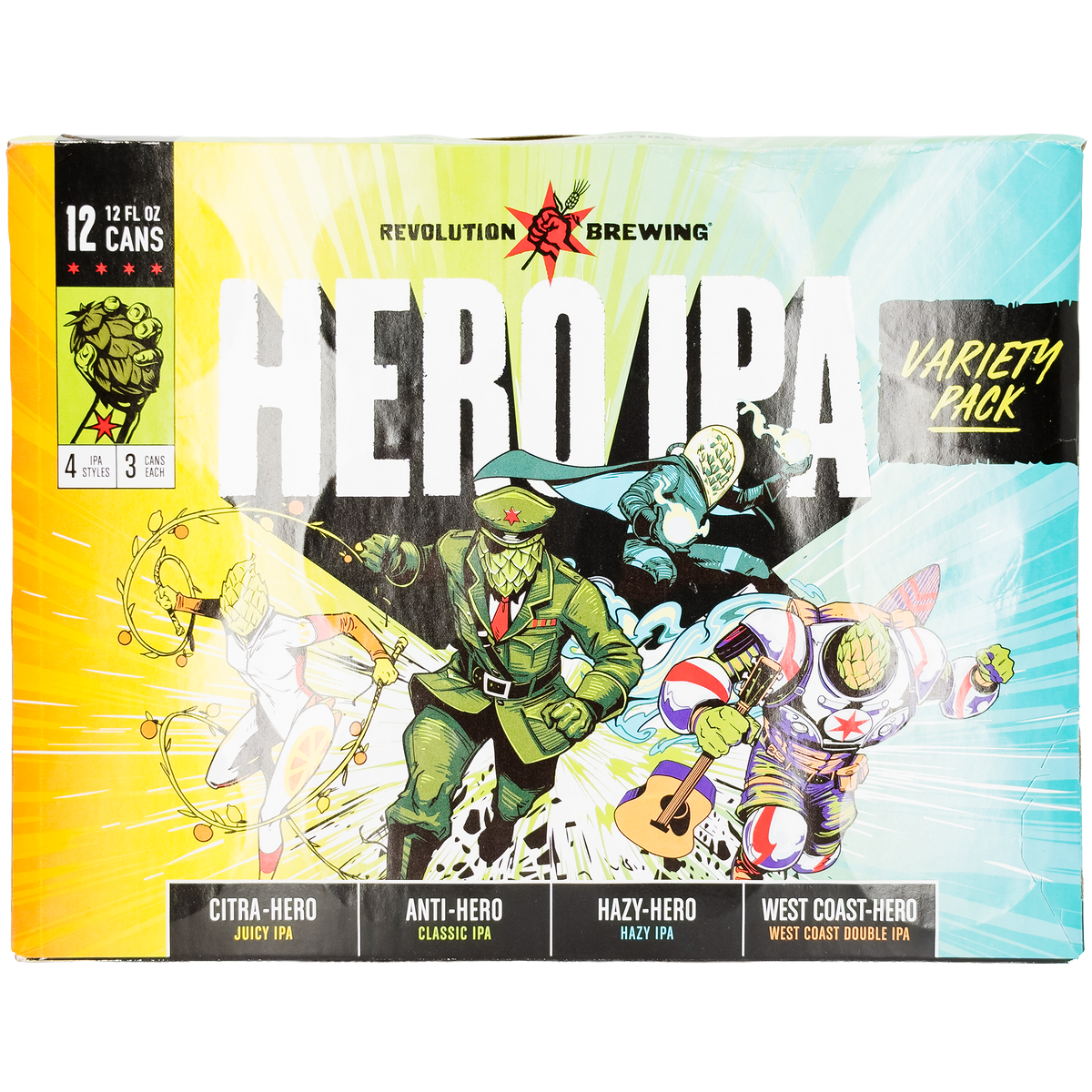 Revolution Brewing Hero IPA Beer Variety Pack, Illinois