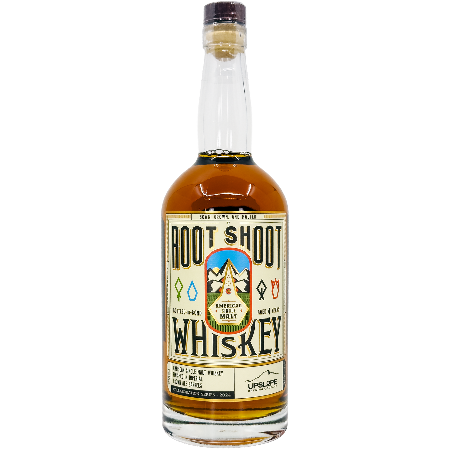 Root Shoot Spirits x Upslope Brewing Bottled in Bond 4 Year Old American Single Malt Whiskey, Colorado