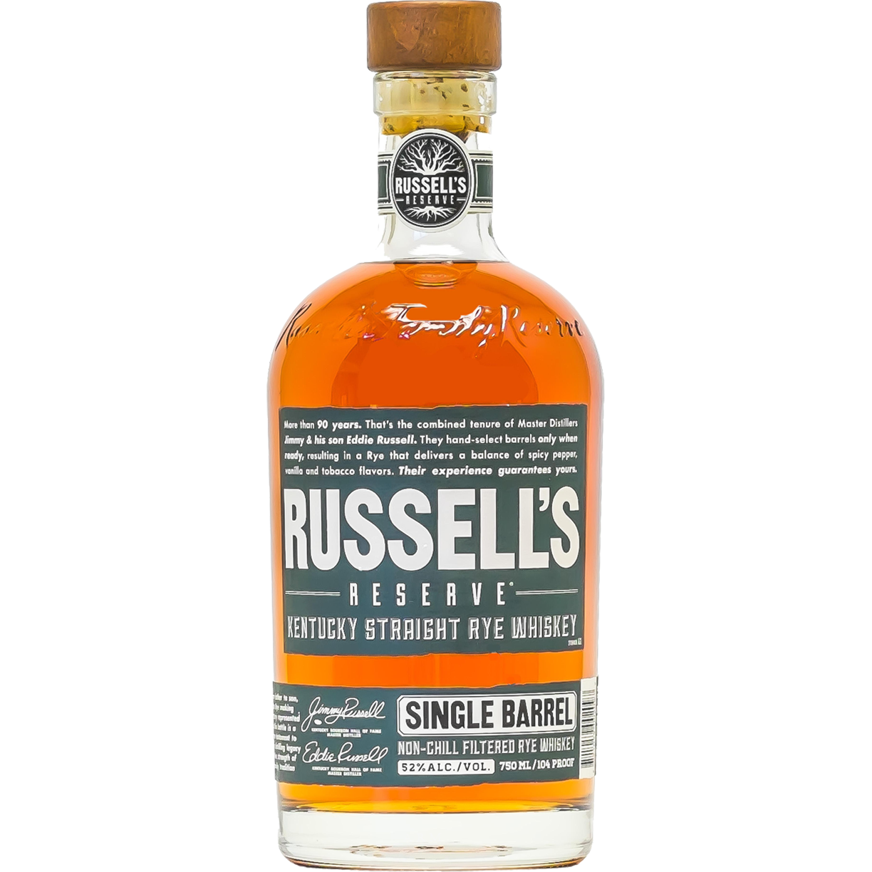 Russell's Reserve Single Barrel Straight Rye Whiskey 104 Proof, Kentucky