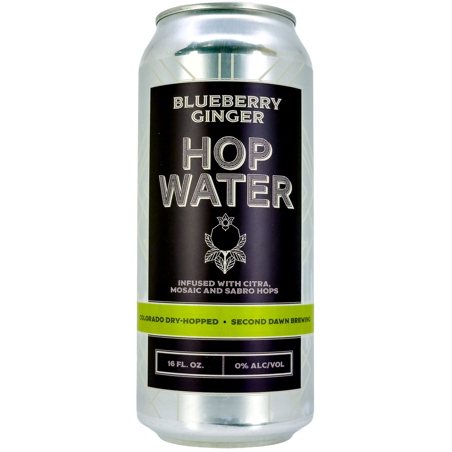 Second Dawn Brewing Co. Blueberry Ginger Hop Water, Colorado