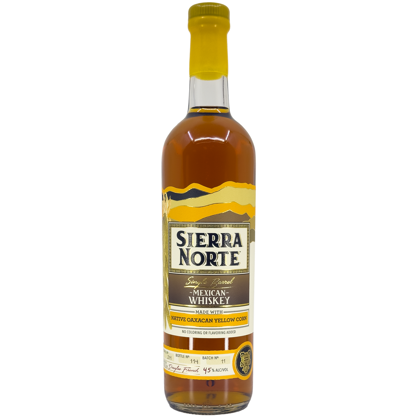Sierra Norte Yellow Corn Single Barrel Whiskey, Mexico