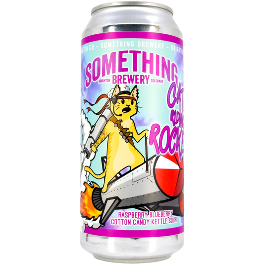 Something Brewery 'Cats Riding Rockets' Cotton Candy Kettle Sour Beer, Colorado