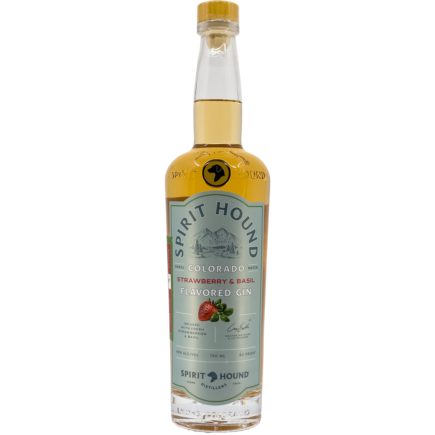 Spirit Hound Distillers Strawberry Basil Gin, Colorado
