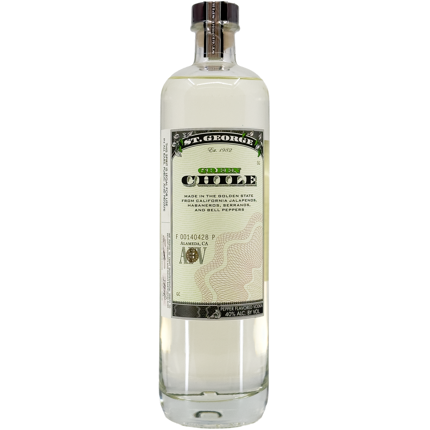 St. George Spirits Green Chile Vodka, California