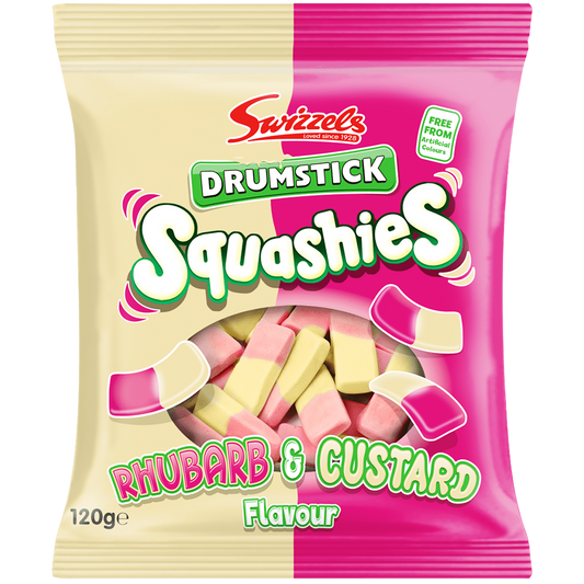 Swizzels Drumstick 'Squashies' Rhubarb and Custard Candy, United Kingdom