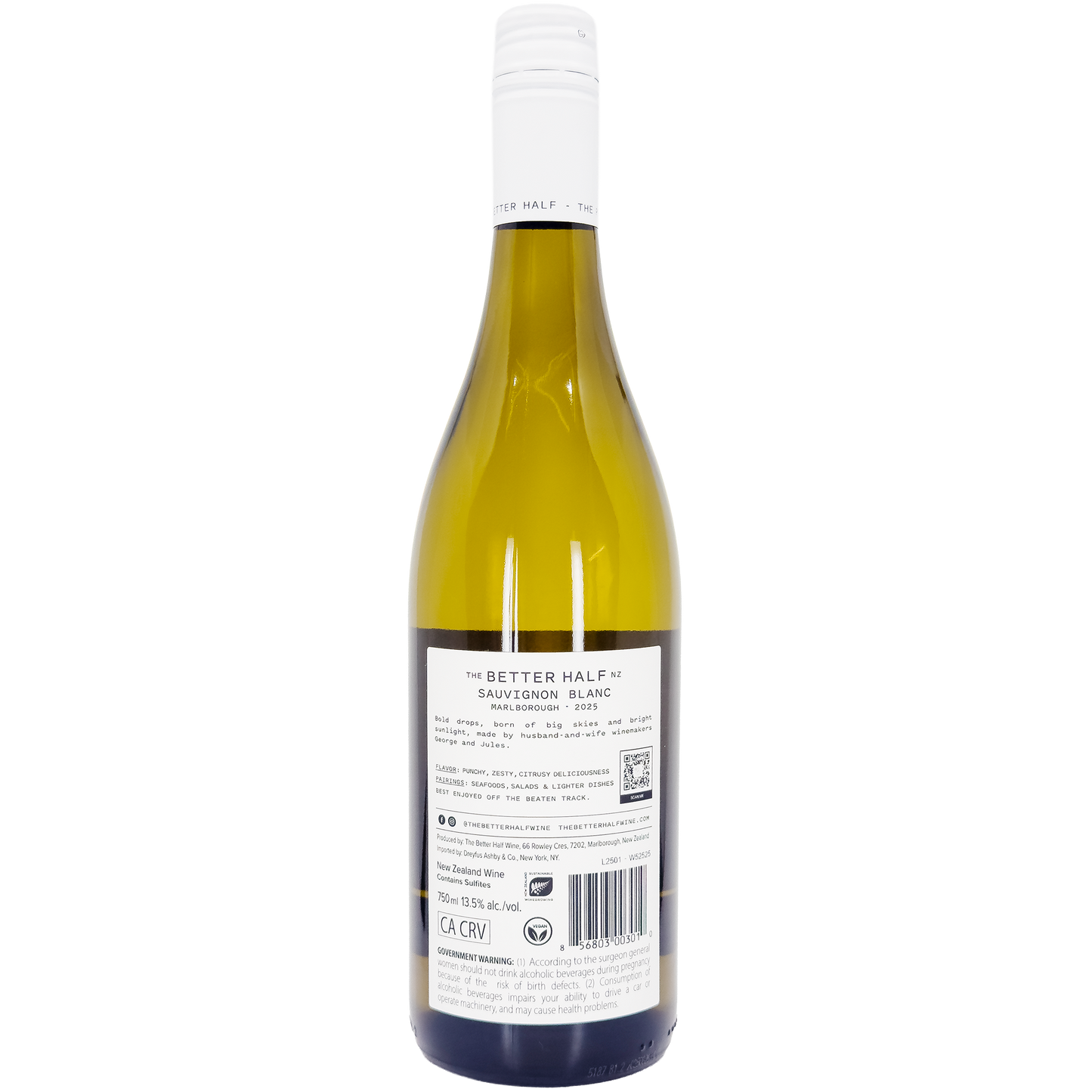 The Better Half Sauvignon Blanc, Marlborough, New Zealand
