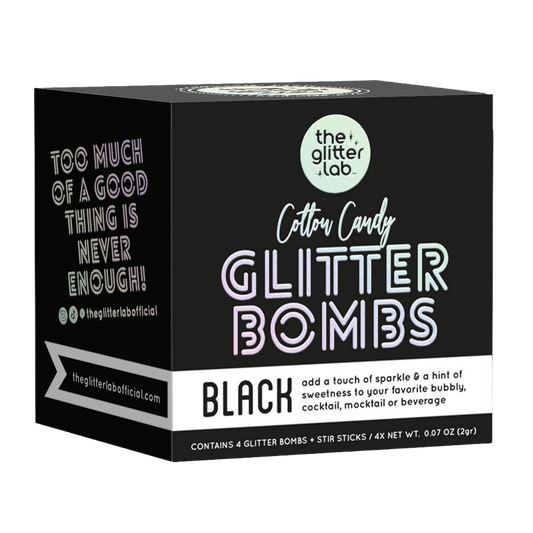 The Glitter Lab 'Black' Drink Glitter Bombs