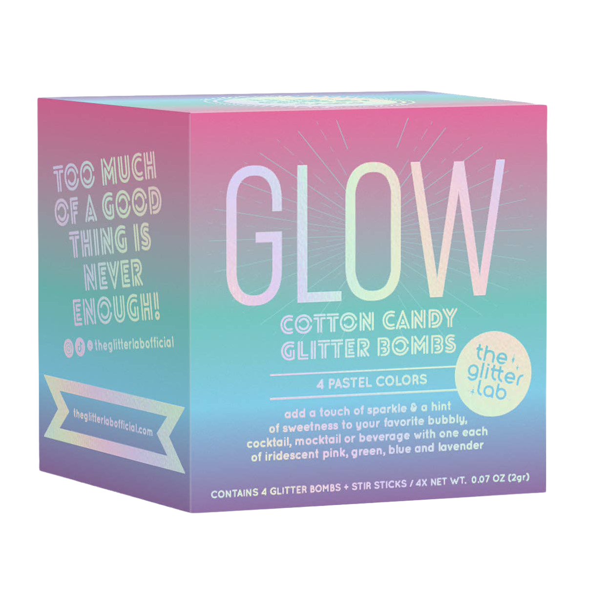 The Glitter Lab 'GLOW' Drink Glitter Bombs