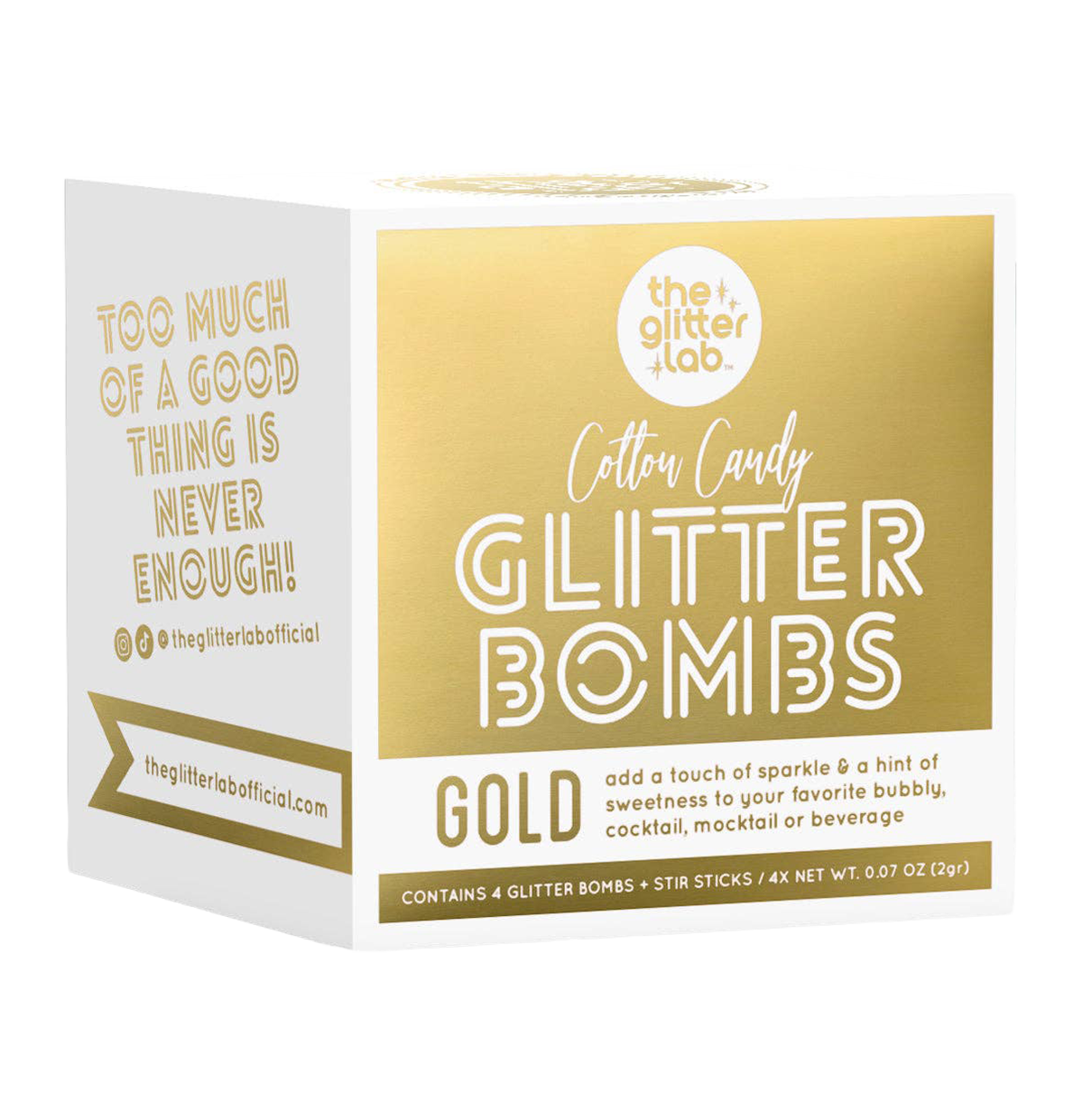 The Glitter Lab 'Gold' Drink Glitter Bombs