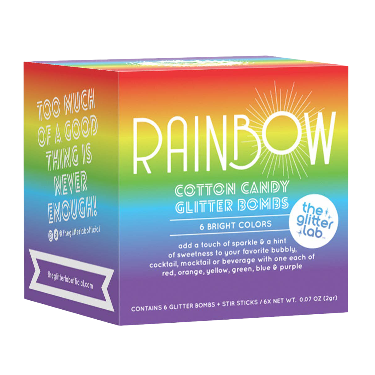 The Glitter Lab 'Rainbow' Drink Glitter Bombs