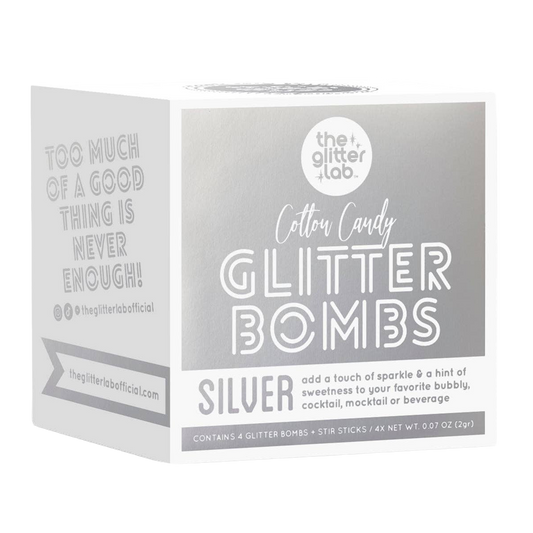 The Glitter Lab 'Silver' Drink Glitter Bombs