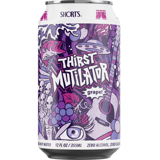 Short's Brew 'Thirst Mutilator' Grape Sparkling Hop Water, Michigan, USA