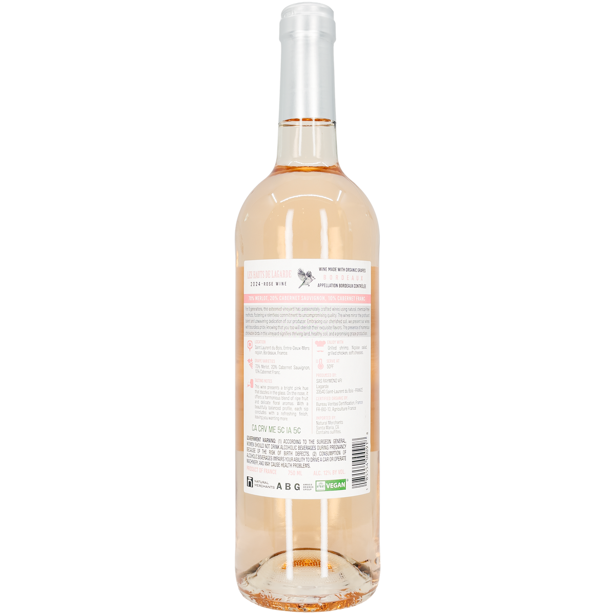 Vignobles Raymond 'Les Hauts de Lagarde' Rose, Bordeaux, France