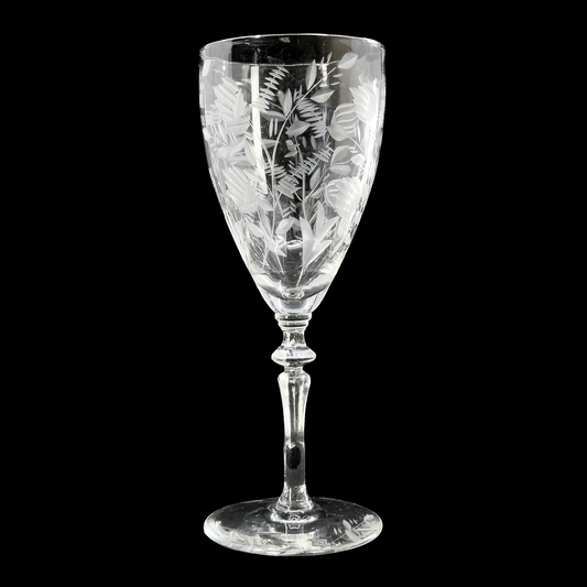 Vintage Etched Water Goblet Pattern 2011-3 by Rock Sharpe