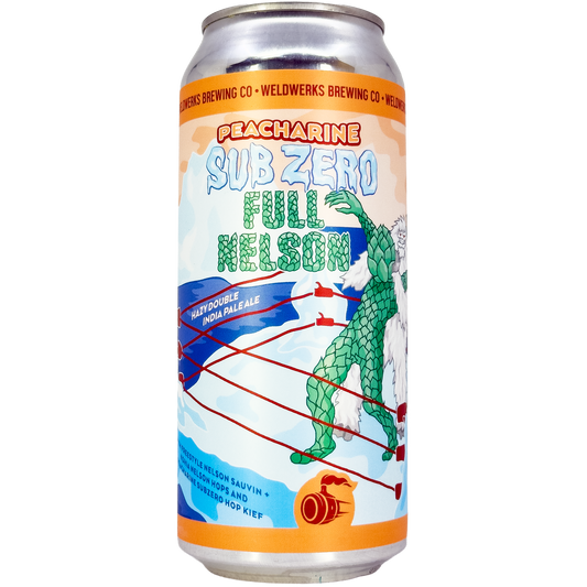 WeldWerks Brewing 'Peacharine Sub Zero Full Nelson' Hazy Double IPA Beer, Colorado
