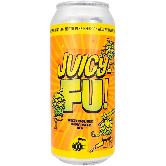 WeldWerks Brewing x North Park Beer 'Juicy Fu!' Hazy Double IPA Beer, Colorado