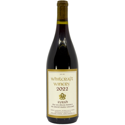 Whitcraft Winery 'My Friend Matt's Vineyard aka Clover Creek' Syrah, Santa Ynez Valley, California