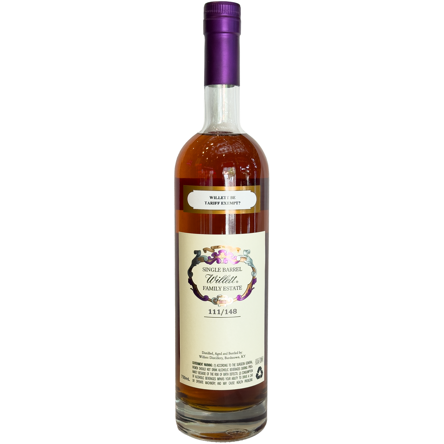 Willett Family Estate Bottled Single-Barrel 12 Year Old Straight Bourbon Whiskey, Kentucky