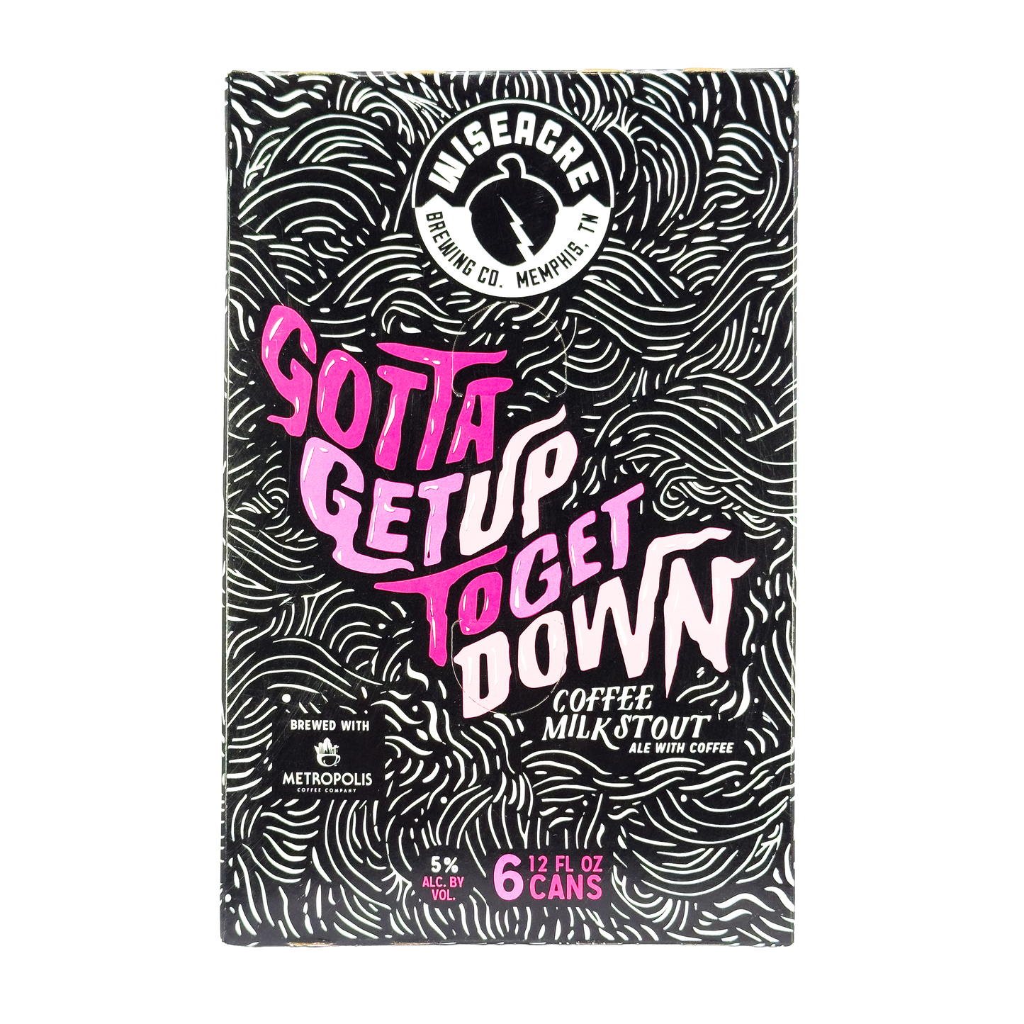 Wiseacre Brewing Co. 'Gotta Get Up To get Down' Coffee Milk Stout Beer, Tennessee