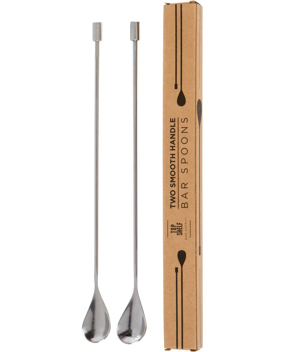 A Bar Above - Bar Spoon Set of 2 – Smooth Handle, Stainless Steel