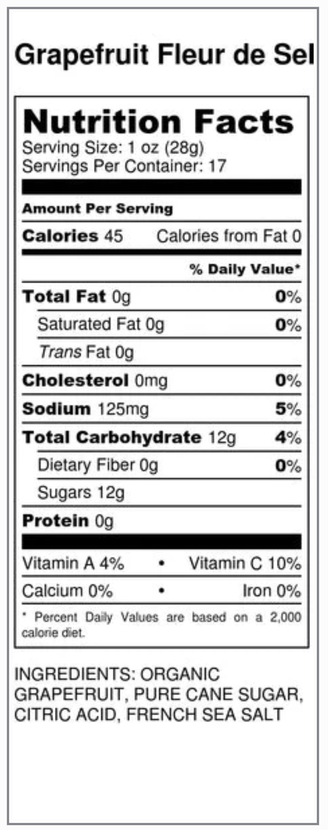 Iconic Cocktail Co. Grapefruit Fleur de Sel Cocktail Mixer, California