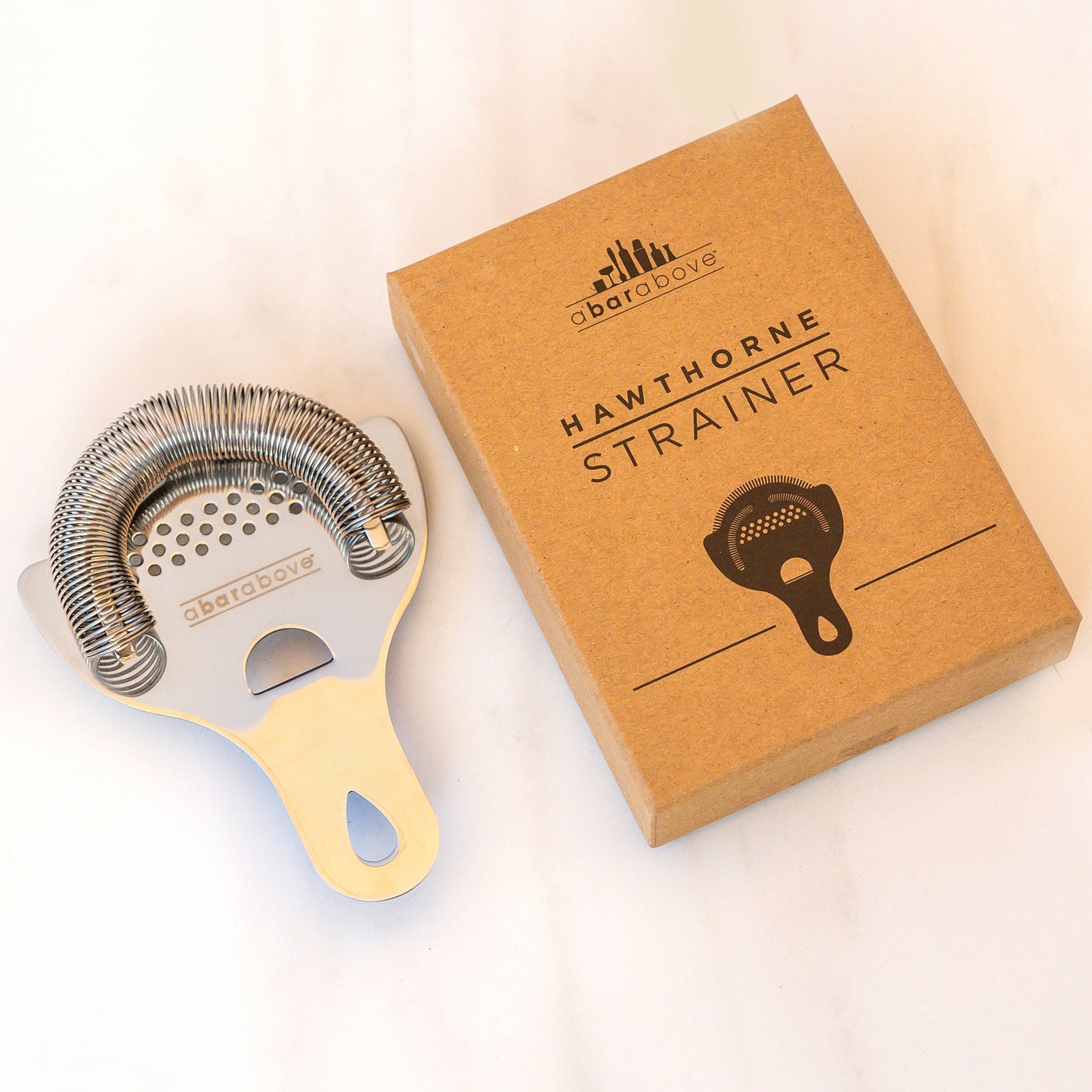 A Bar Above Hawthorne Stainless Steel Cocktail Strainer