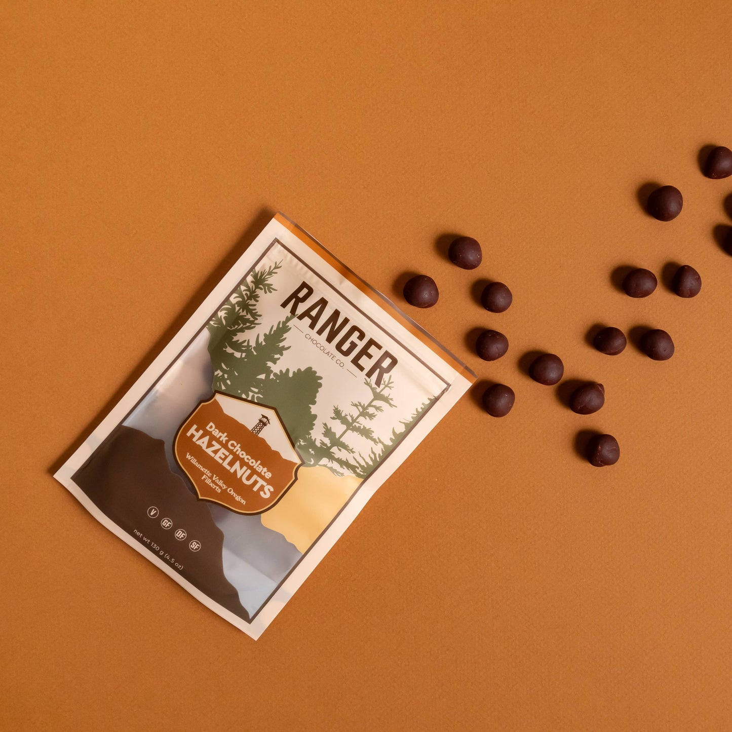 Ranger Chocolate Co. Dark Chocolate Hazelnuts, Oregon