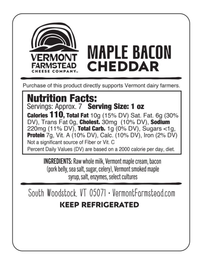 Vermont Farmstead Cheese Co. - Maple Bacon Cheddar
