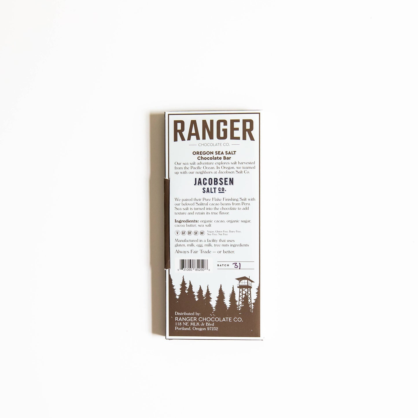 Ranger Chocolate Co. Oregon Sea Salt Chocolate Bar