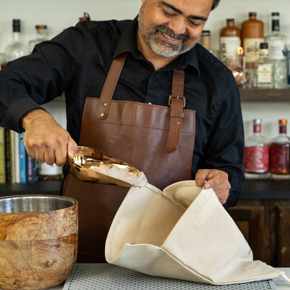 A Bar Above - Lewis Bag for Crushing Ice, Natural Canvas