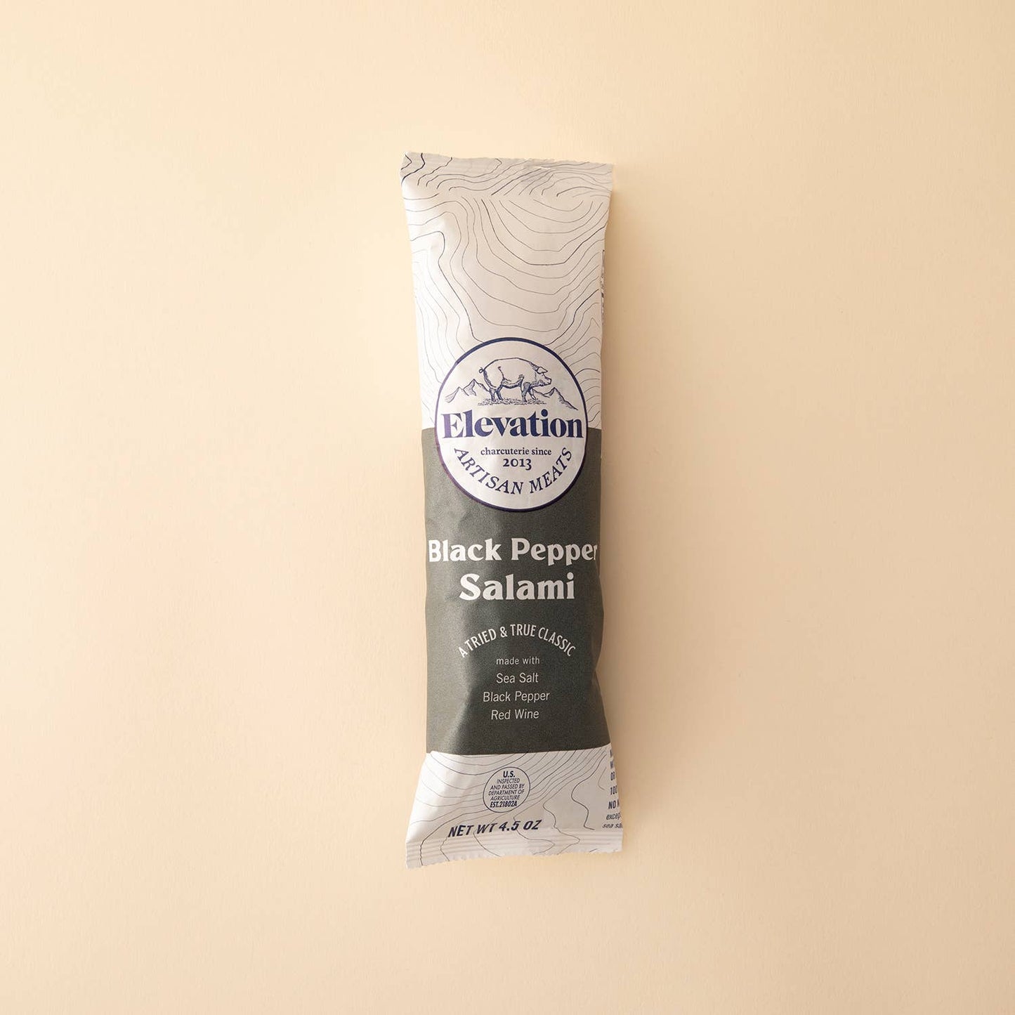 Elevation Meats Black Pepper Salami, Colorado