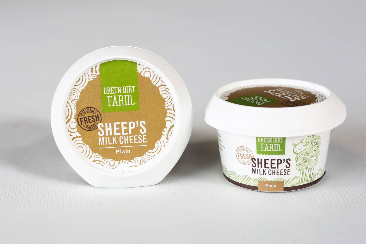 Green Dirt Farm - Fresh Spreadable Sheep's Milk Cheese - Plain 3.5 oz