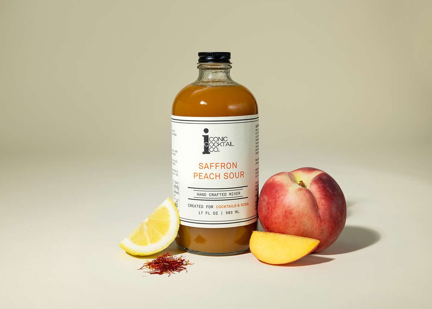 Iconic Cocktail Co. Saffron Peach Handcrafted Cocktail Mixer, Arizona