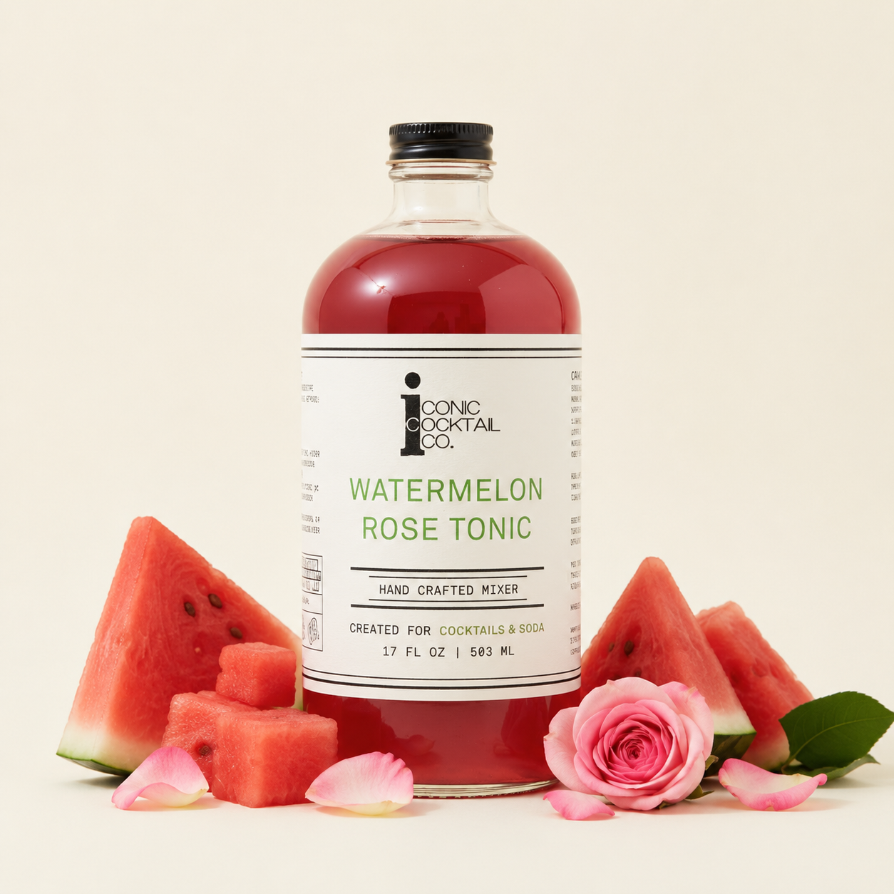 Iconic Cocktail Co. Watermelon Rose Tonic, California