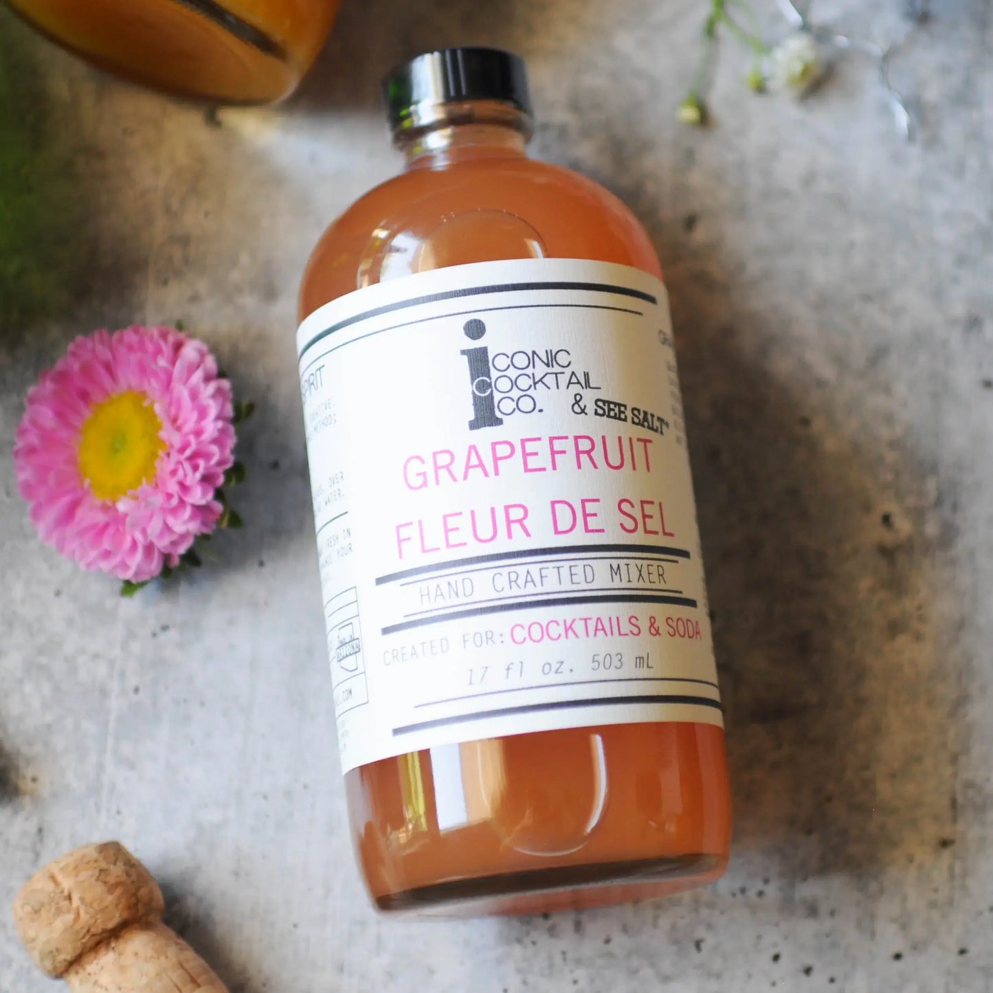 Iconic Cocktail Co. Grapefruit Fleur de Sel Cocktail Mixer, California