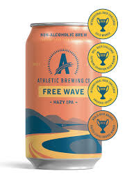 Athletic Brewing Co. Free Wave - Free Way Non-Alcoholic Hazy IPA Beer, Connecticut, USA