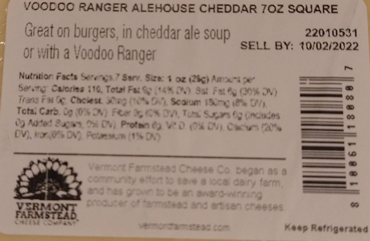 Vermont Farmstead Cheese Co. - Voodoo Ranger Alehouse Cheddar