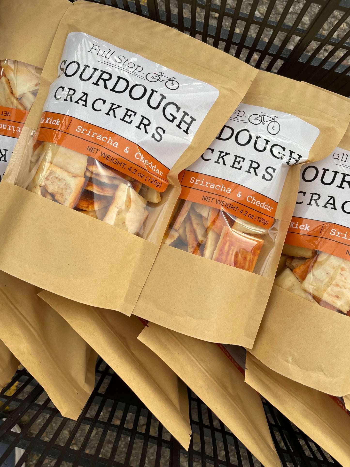 Full Stop Bakery Cheddar & Sriracha Sourdough Crackers, Colorado