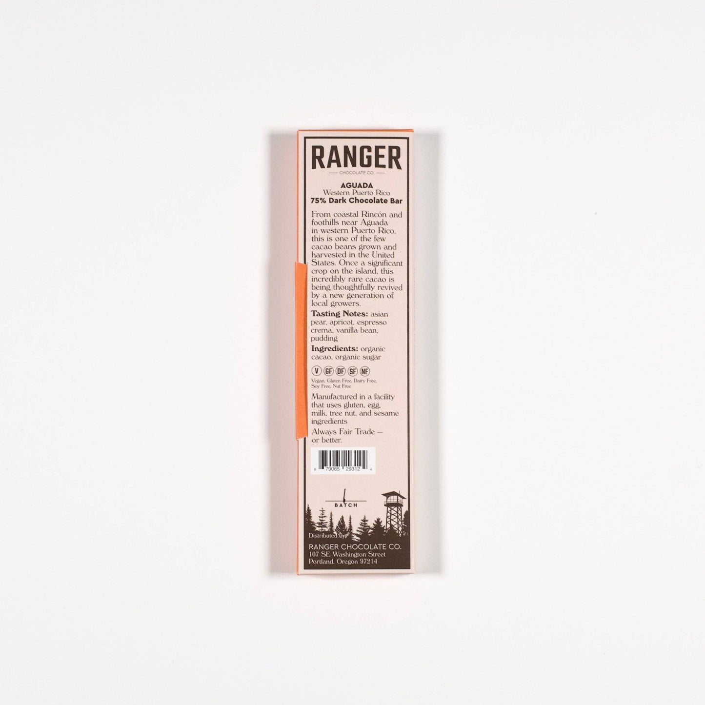 Ranger Chocolate Co. Aguada 75% Dark Chocolate Bar, Puerto Rico
