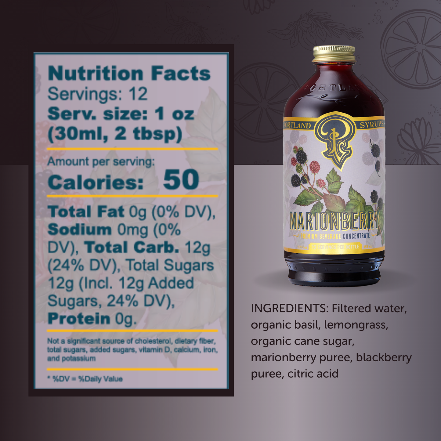 Portland Syrups Marionberry Syrup, Oregon