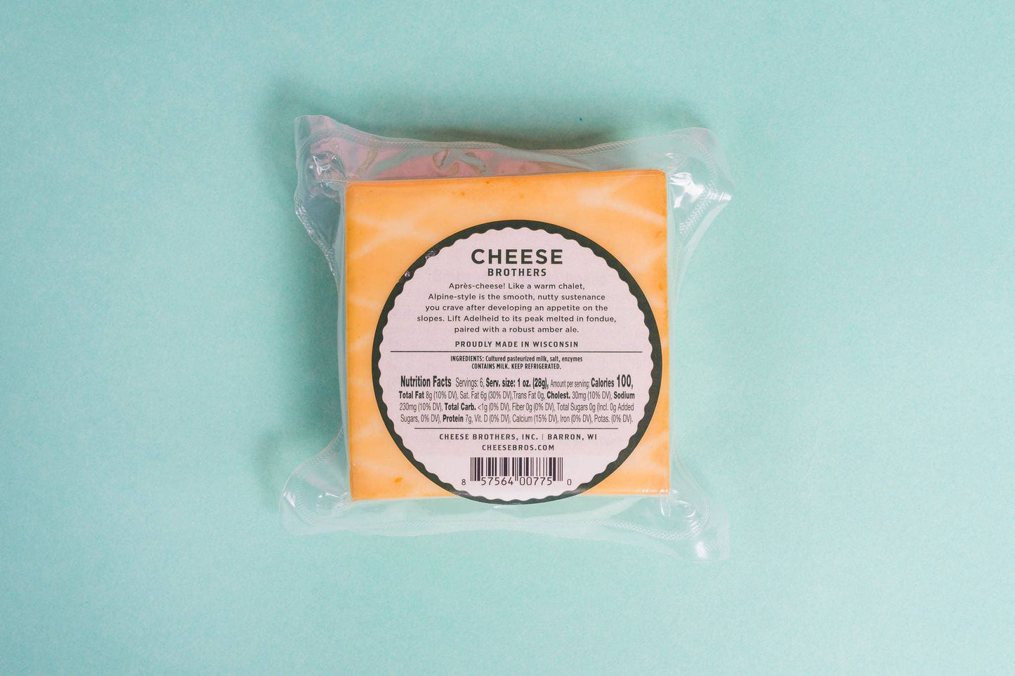 Cheese Brothers Applewood Smoked Adelheid Alpine-Style Cheese, Wisconsin