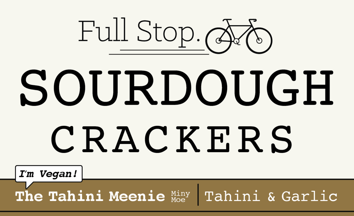 Full Stop Bakery Tahini & Garlic Vegan Sourdough Crackers, Colorado