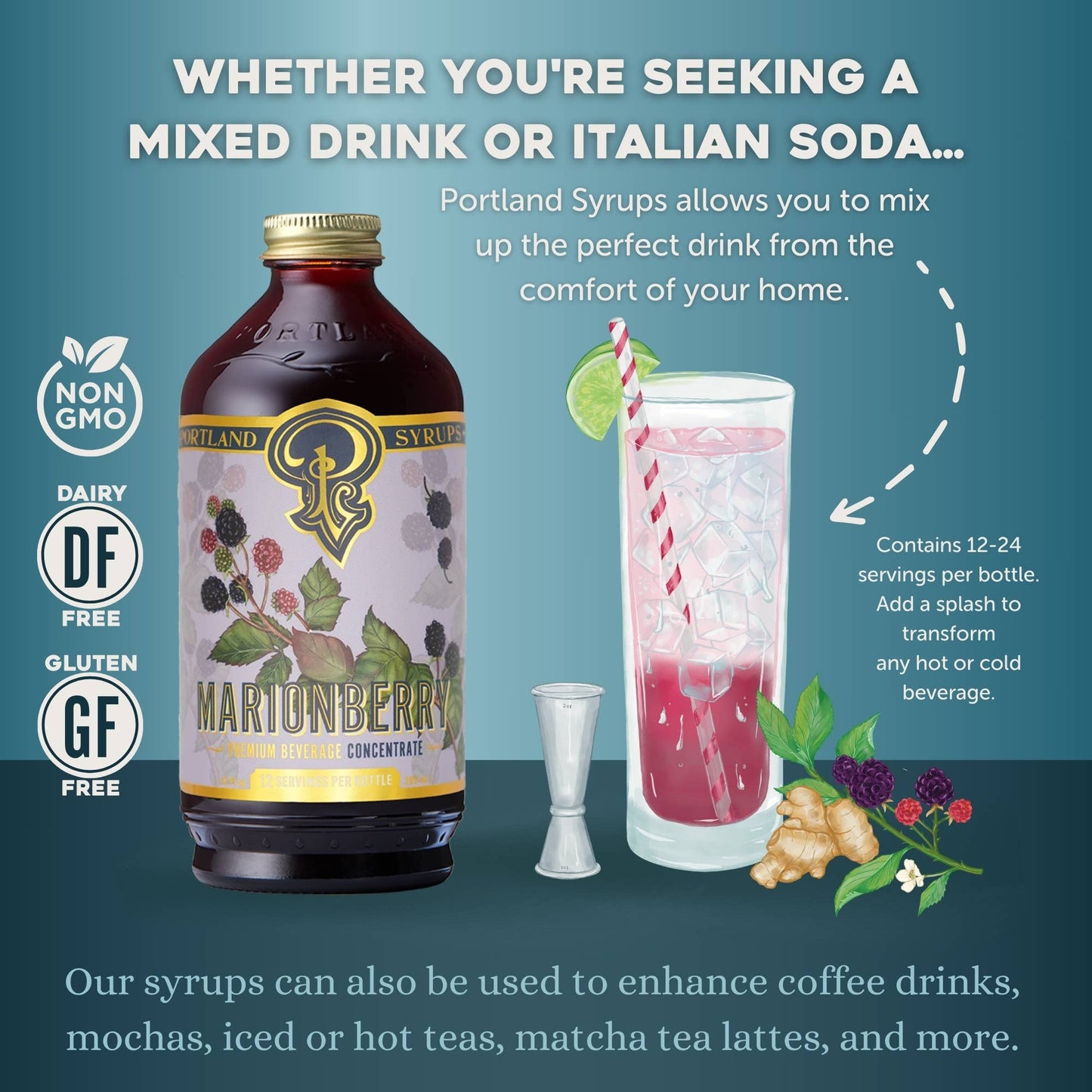 Portland Syrups Marionberry Syrup, Oregon